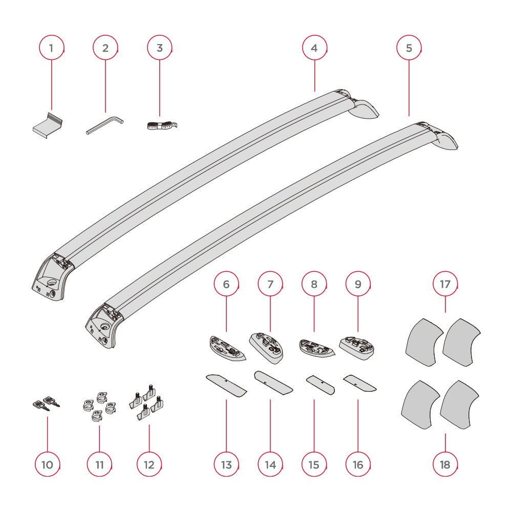 EVKITT for Tesla Model 3 Highland Model Y 2017-2026 Roof Rack Cross Bars Aluminum Alloy Cargo Carrier Set of 2 Heavy Duty