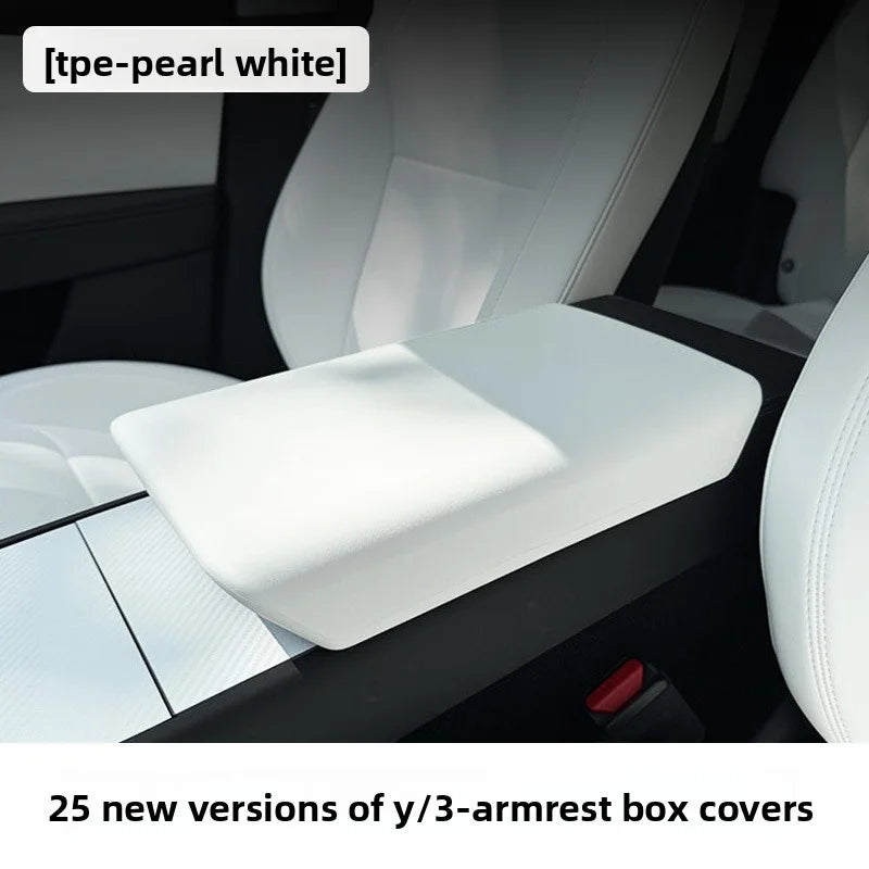 EVKITT Center Console Armrest Cover Box Lid Protector for Tesla Model Y Juniper Model 3 Highland (Premium Eco-Friendly Soft Silicone, Anti-Scratch 1-Pack)