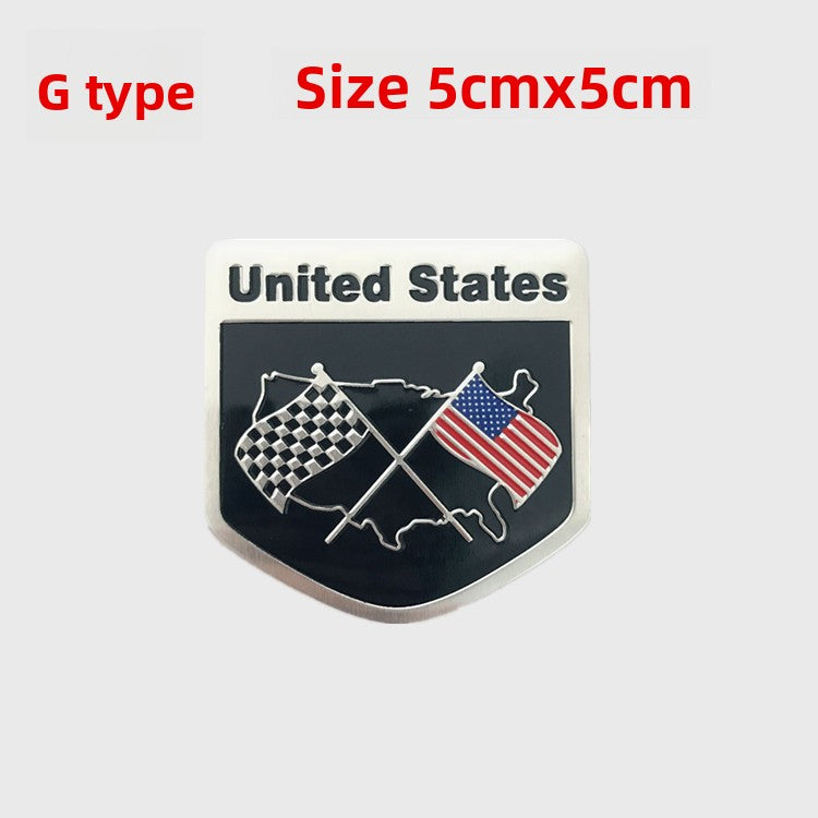 EVKITT Stars and Stripes Fender Plaque Tactical Patriotic Mascot for All EV SUV Pickup Vehicle Platform