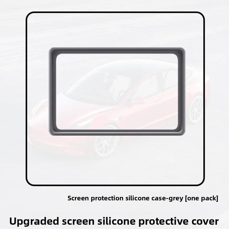 EVKITT Silicone Navigation Screen Protector Frame for Tesla Model Y Juniper & Model 3 Highland (Premium Flexible Silicone)