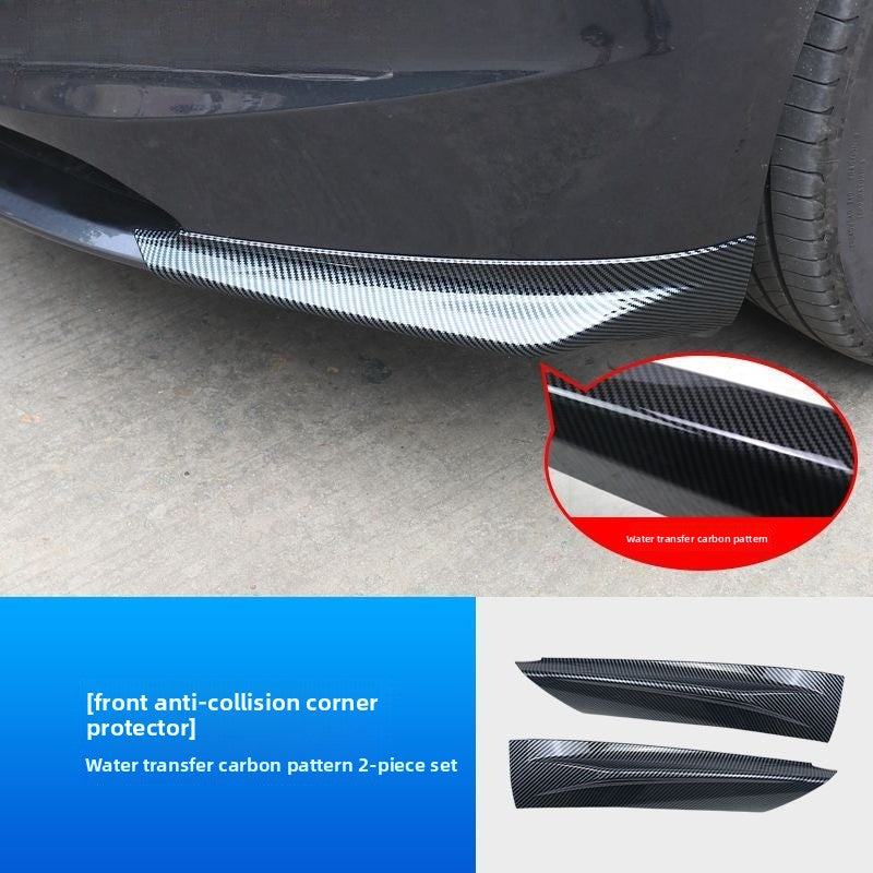 EVKITT Frontstoßstangenschutz Lippe Eckenschutz Kratzschutz Stoßfänger Winglet Spoiler für Tesla Model 3 Highland 2024+ (Premium Luxus hochzähe Automotive ABS Matrix, 2-teiliges Set)