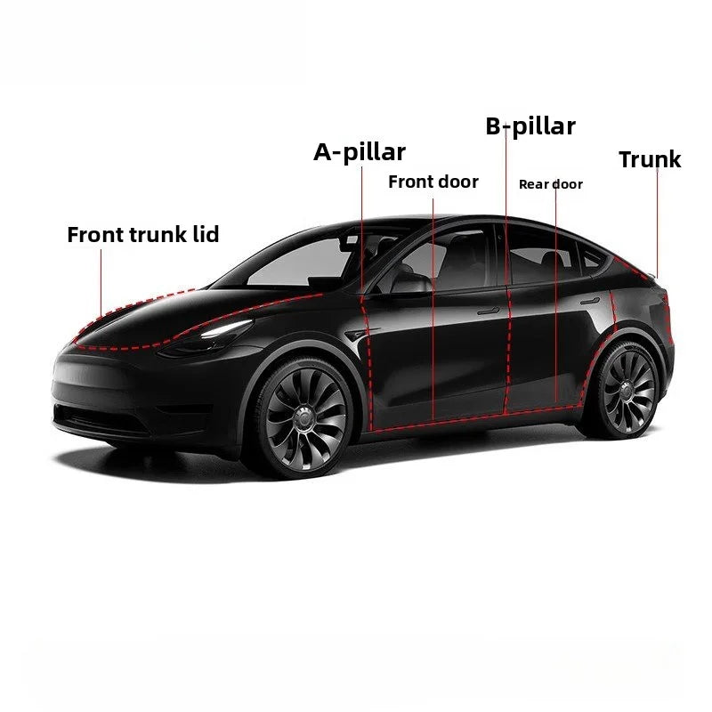 EVKITT Weather Stripping Door Seal Kit Noise Reduction Soundproof Strips for Tesla Model Y (Premium Weatherproof EPDM Rubber, Full Car Complete Set)