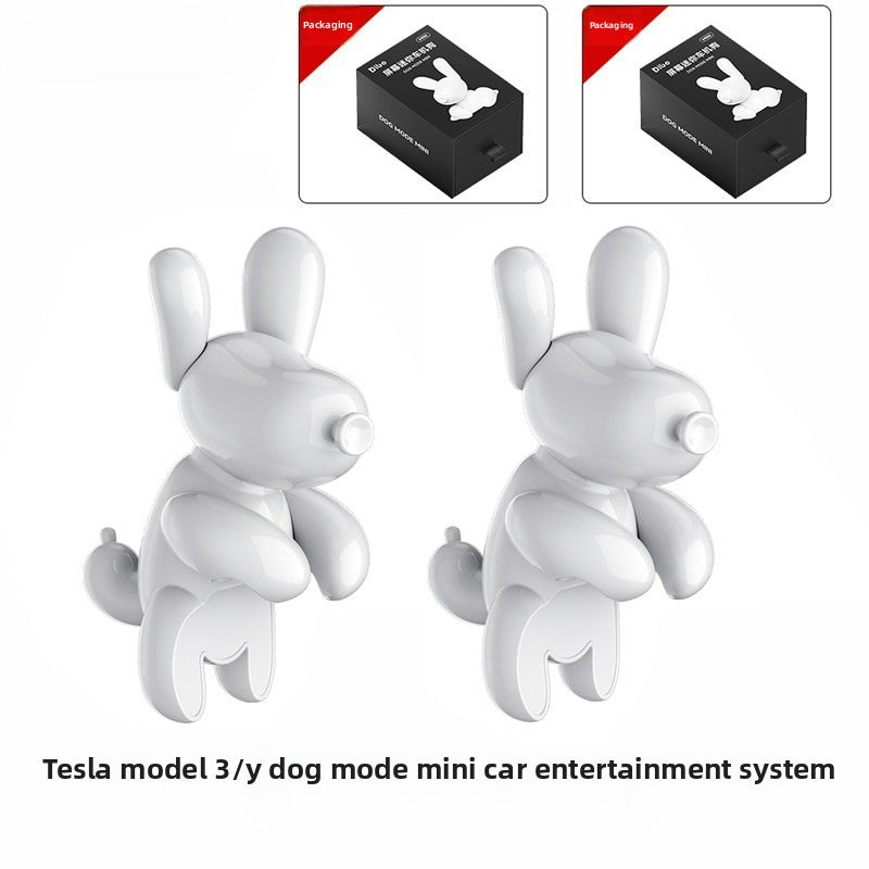 EVKITT Center Console Screen Mascot Ornament Dashboard Display Toy Figurine for Tesla Model Y Model 3