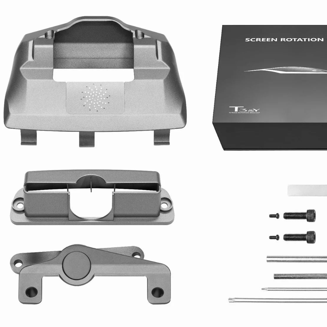 EVKITT 4-Direction Screen Swivel Mount for Tesla Model 3 & Model Y 2017-2026 (Heavy-Duty Aluminum, Left Right Up Down)