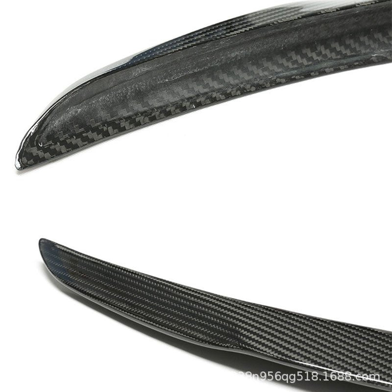 EVKITT for Tesla Model 3 Highland Performance Flanking Retrofit Rear Tail Spoiler Wing Real Carbon Fiber Glossy Black Exterior Body Kit Accessory