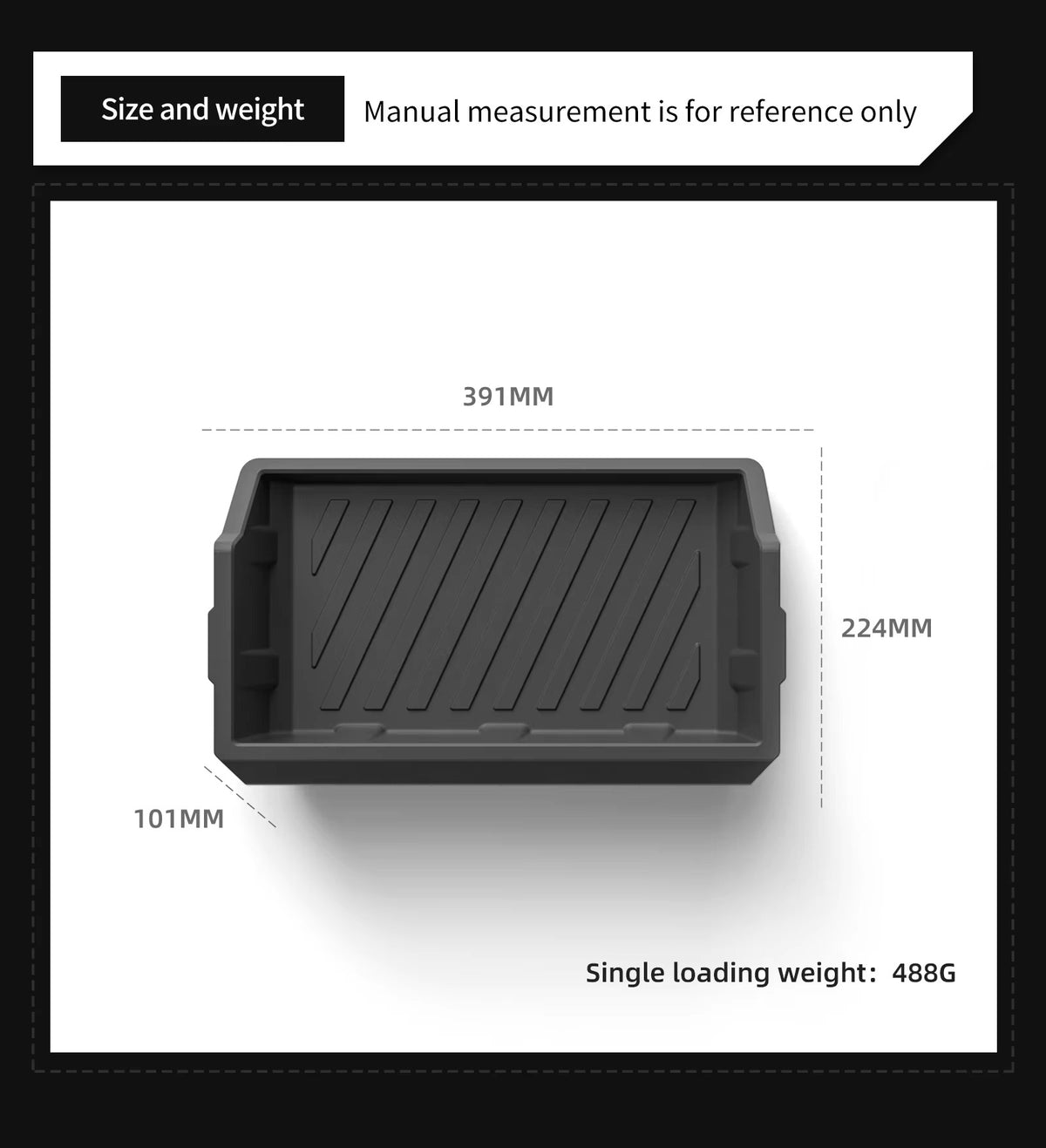 EVKITT Under Seat Storage Box Organizer for Tesla Cybertruck 2024+ – Front Seat Pull-Out Drawer Storage Tray