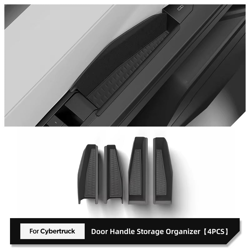 EVKITT Door Handle Storage Box Organizer for Tesla Cybertruck 2024–2025 (Not 2026) – Front & Rear Door Storage Trays ABS
