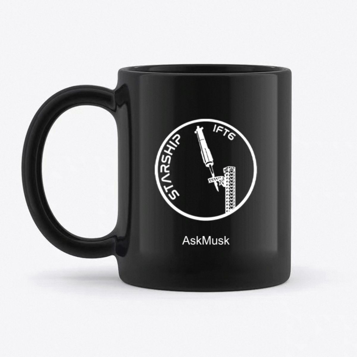 EVKITT Elon Musk Starship Memorial Mug SpaceX Falcon Rocket Ceramic Coffee Cup Space Enthusiasts Souvenir Gift 350ML