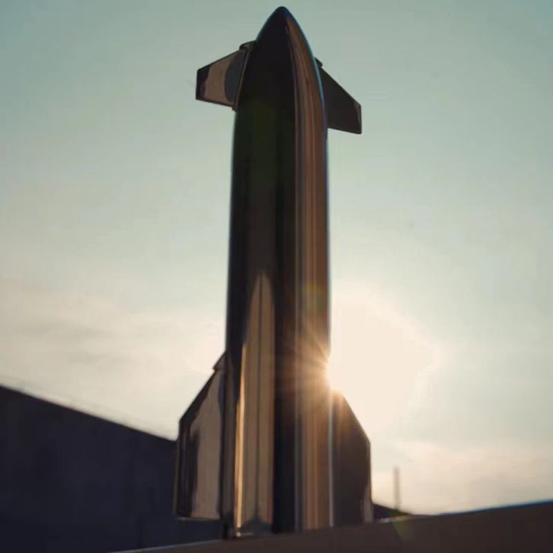 EVKITT 1:200 Electroplated Metal Starship Model for SpaceX Collectors (Premium Mirror Alloy, Rocket Display Accessory)