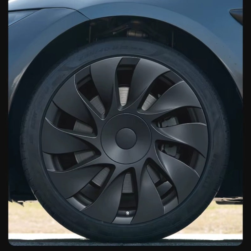 EVKITT 4PCS for 2026 Model 3 Standard 18 inch Wheel Cover Cyclone Style Hub Cover Cap Replacement Accessories Hubcaps Design for Tesla