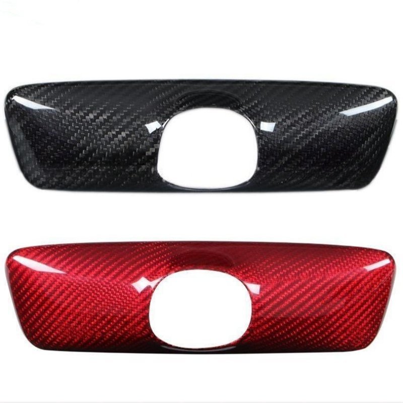 EVKITT Interior Rearview Mirror Cover Cap Overlay for Tesla Model 3 Model Y Premium Real Dry Carbon Fiber