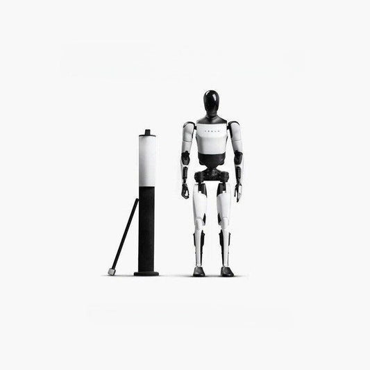EVKITT for Tesla Bot Action Figure for All Tesla Models Universal Fit Cyberpunk Silver Optimus Robot Toy (Dashboard Ornament, 1-Pack)