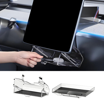 EVKITT Silicone Under Screen Storage Tray for Tesla Model Y Juniper & Model 3 Highland (Premium Silicone & ABS, 1-Pack)