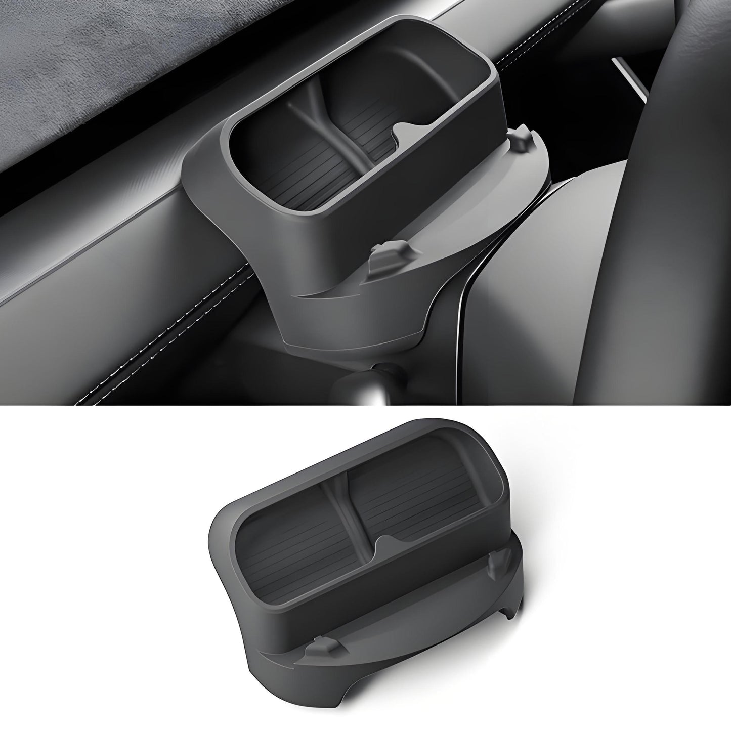 EVKITT Silicone Center Console Sunglasses Holder Organizer for Tesla Model Y Juniper & Model 3 Highland (Premium Flexible Silicone)
