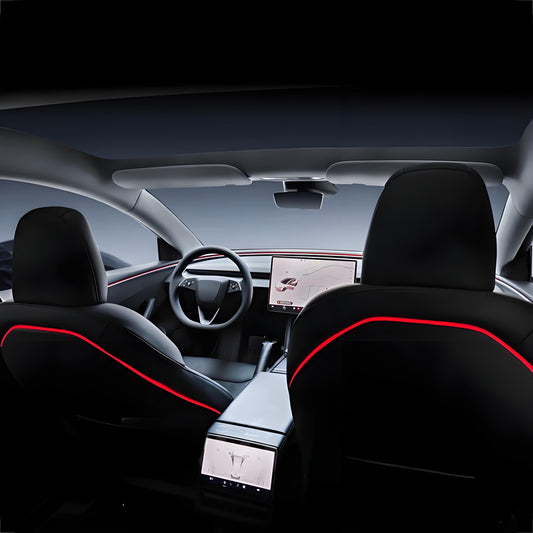 EVKITT LED Seat Back Ambient Lighting for Tesla Model Y Juniper & Model 3 Highland (Flexible Fiber, 2-Pack)