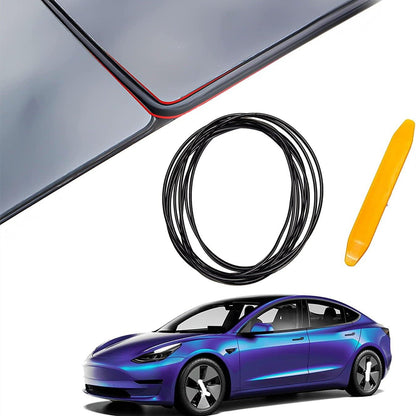 EVKITT Sunroof Wind Noise Reduction Rubber Seal Kit for Tesla Model 3 (Premium EPDM Rubber, Easy Snap-In)