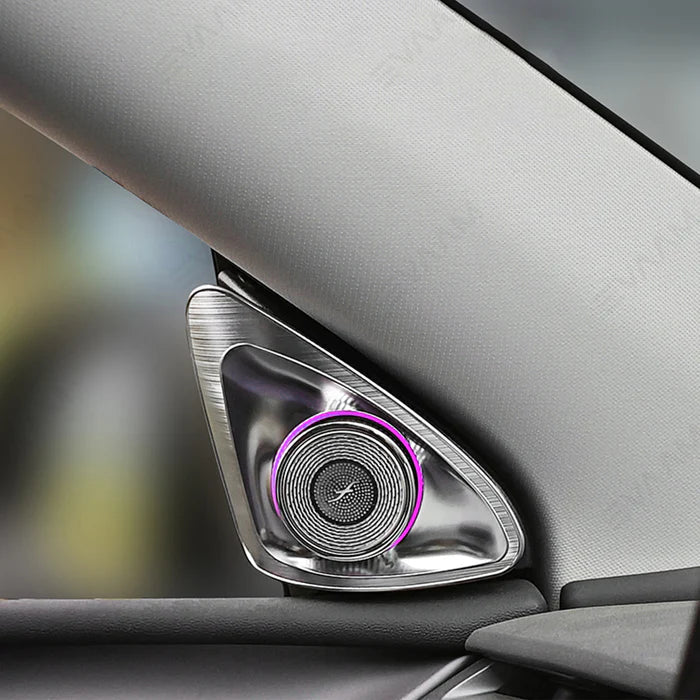 EVKITT 4D Rotating LED Tweeter Speakers for Tesla Model Y Juniper & Model 3 Highland (Premium Aluminum Alloy, RGB 2-Pack)