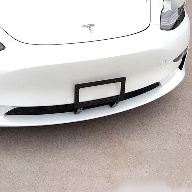 EVKITT for Tesla Model 3 Model Y 2020-2023 US Black License Plate Frame ABS Plastic Matte Black Car Plate Holder Durable Universal Fit
