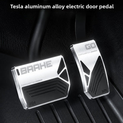 EVKITT Performance Aluminum Pedal Covers for Tesla Model 3 & Model Y 2021-2026 (Premium Anti-Slip Gas & Brake Pad Set 2PCS)