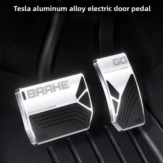 EVKITT Performance Aluminum Pedal Covers for Tesla Model 3 & Model Y 2021-2026 (Premium Anti-Slip Gas & Brake Pad Set 2PCS)