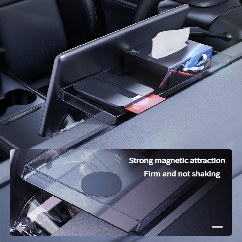EVKITT Silicone Under Screen Storage Tray for Tesla Model Y Juniper & Model 3 Highland (Premium Silicone & ABS, 1-Pack)