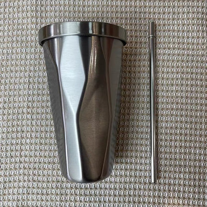 EVKITT Travel Tumbler with Straw for Tesla Model 3 Y S X Universal Fit Stainless Steel Vacuum Coffee Mug