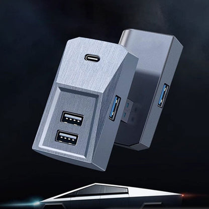 EVKITT 4-Port USB Hub Center Console Docking Station Adapter for Tesla Model Y Juniper Model 3 Highland