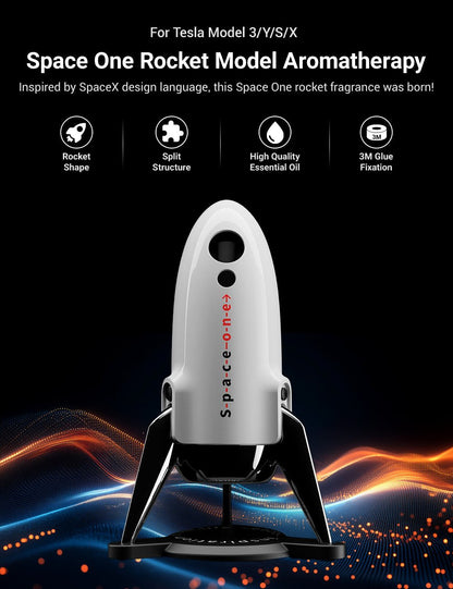 EVKITT Space One Rocket Perfume Diffuser Car Aromatherapy Air Freshener for Tesla Model Y 3 X S