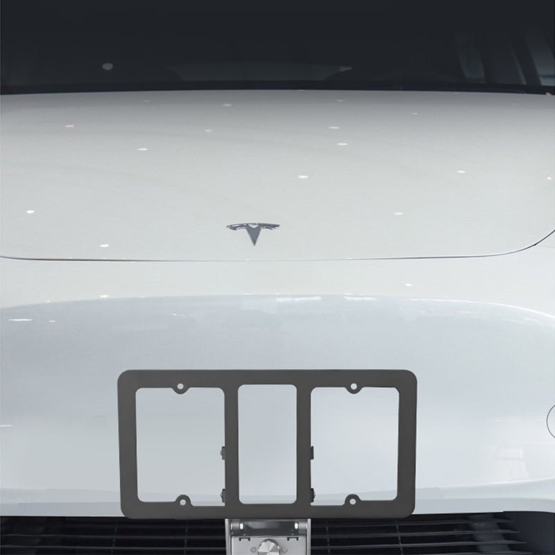 EVKITT for Tesla Model 3 Model Y 2020-2023 US Black License Plate Frame ABS Plastic Matte Black Car Plate Holder Durable Universal Fit