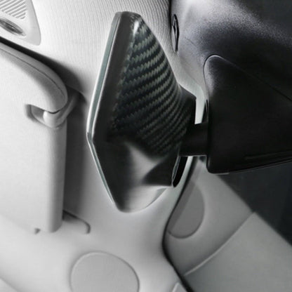 EVKITT Interior Rearview Mirror Cover Cap Overlay for Tesla Model 3 Model Y Premium Real Dry Carbon Fiber