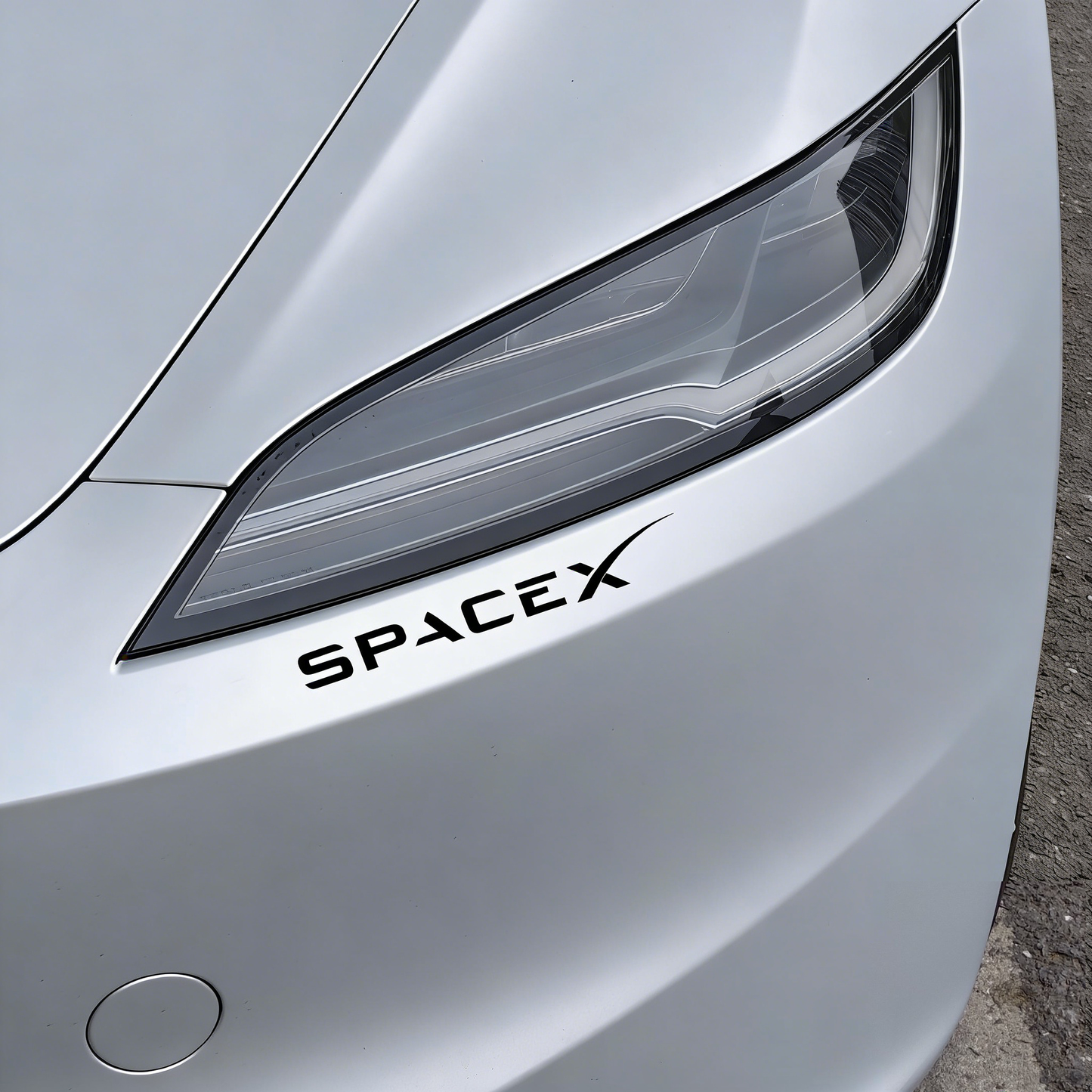 EVKITT SpaceX Logo Car Decal Sticker Window Tailgate Graphic for Tesla Model 3 Model Y Model S Model X