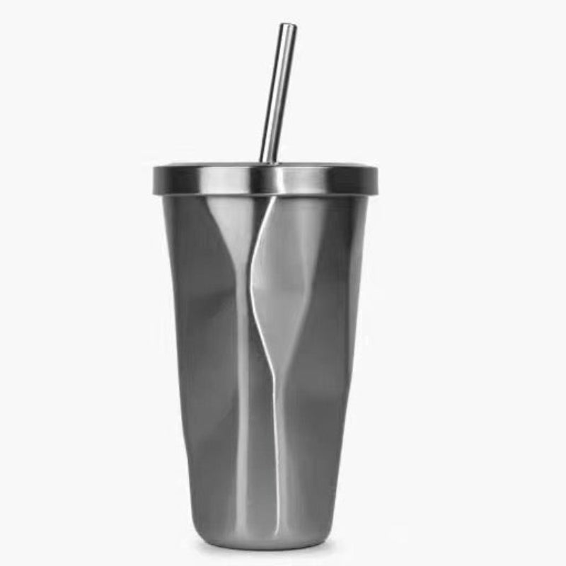 EVKITT Travel Tumbler with Straw for Tesla Model 3 Y S X Universal Fit Stainless Steel Vacuum Coffee Mug