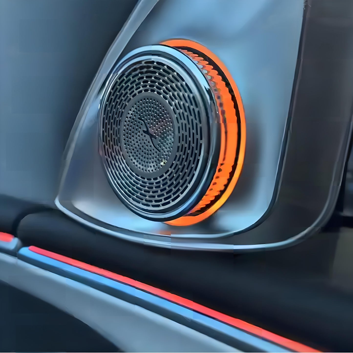 EVKITT 4D Rotating LED Tweeter Speakers for Tesla Model Y Juniper & Model 3 Highland (Premium Aluminum Alloy, RGB 2-Pack)