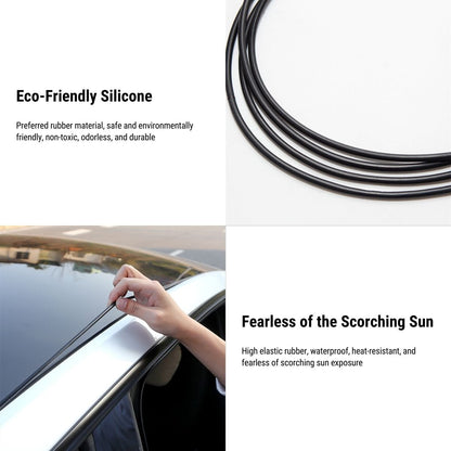 EVKITT Sunroof Wind Noise Reduction Rubber Seal Kit for Tesla Model 3 (Premium EPDM Rubber, Easy Snap-In)