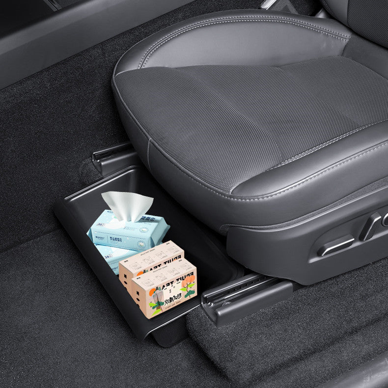 EVKITT Silicone Under Seat Storage Box & Organizer for Tesla Model Y Juniper (Premium Silicone, 1-Pack)
