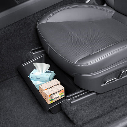 EVKITT Silicone Under Seat Storage Box & Organizer for Tesla Model Y Juniper (Premium Silicone, 1-Pack)