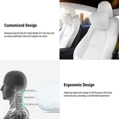 EVKITT Car Neck Pillow Headrest Comfort Cushion for Tesla Model Y Model 3 Model S Model X
