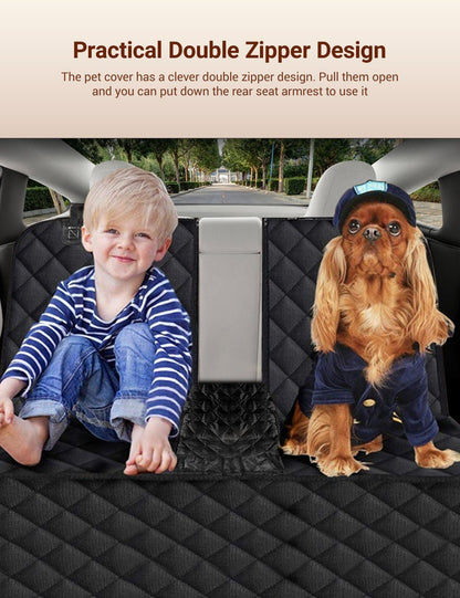 EVKITT Dog Seat Cover Travel Hammock for Tesla Cybertruck Model Y 3 X S (Double Zipper 600D Oxford, 1-Pack)