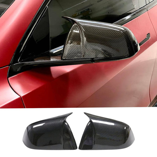 EVKITT Carbon Fiber Side Mirror Caps for Tesla Model 3 2021-2023 (Real Dry Carbon, 2-Pack)