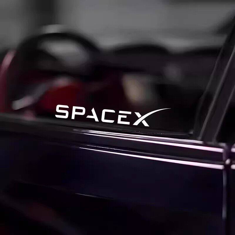EVKITT SpaceX Logo Car Decal Sticker Window Tailgate Graphic for Tesla Model 3 Model Y Model S Model X