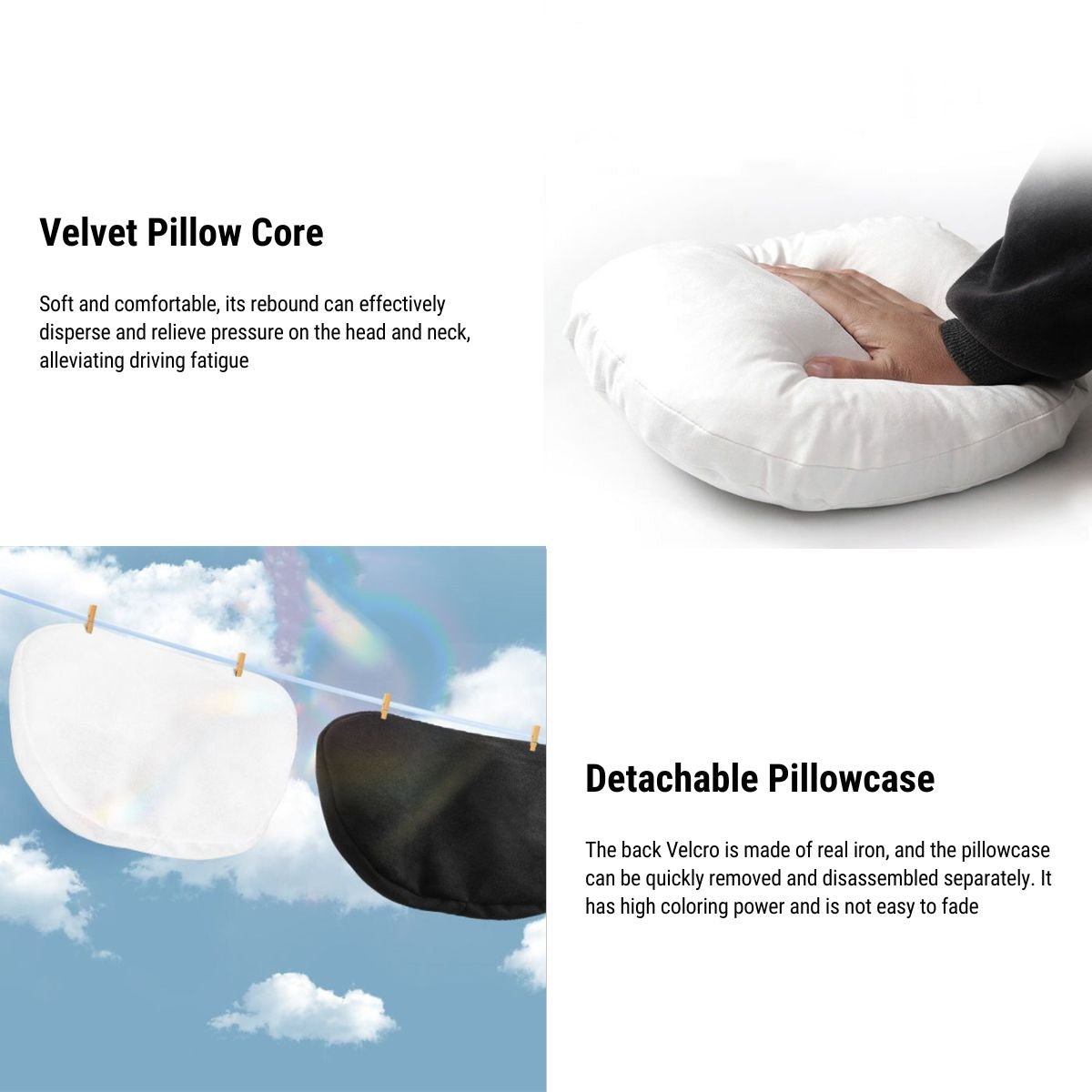 EVKITT Car Neck Pillow Headrest Comfort Cushion for Tesla Model Y Model 3 Model S Model X