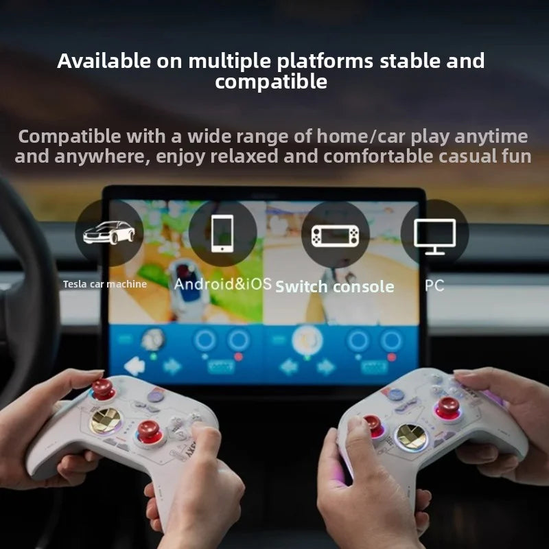 EVKITT Wireless Bluetooth Gamepad Gaming Controller for Tesla Model Y 3 X S Multi-Platform Switch (Premium Anti-Slip ABS, 1-Pack with USB Receiver)
