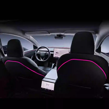 EVKITT LED Seat Back Ambient Lighting for Tesla Model Y Juniper & Model 3 Highland (Flexible Fiber, 2-Pack)