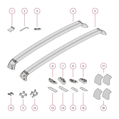 EVKITT for Tesla Model 3 Highland Model Y 2017-2026 Roof Rack Cross Bars Aluminum Alloy Cargo Carrier Set of 2 Heavy Duty