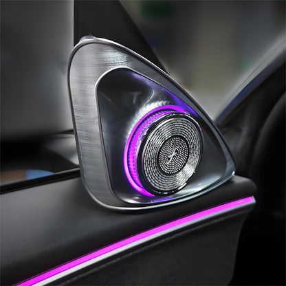 EVKITT 4D Rotating LED Tweeter Speakers for Tesla Model Y Juniper & Model 3 Highland (Premium Aluminum Alloy, RGB 2-Pack)
