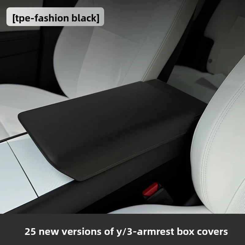 EVKITT Center Console Armrest Cover Box Lid Protector for Tesla Model Y Juniper Model 3 Highland (Premium Eco-Friendly Soft Silicone, Anti-Scratch 1-Pack)
