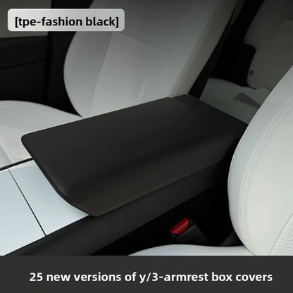EVKITT Center Console Armrest Cover Box Lid Protector for Tesla Model Y Juniper Model 3 Highland (Premium Eco-Friendly Soft Silicone, Anti-Scratch 1-Pack)