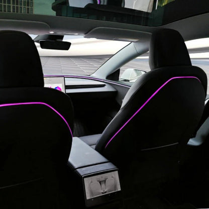 EVKITT LED Seat Back Ambient Lighting for Tesla Model Y Juniper & Model 3 Highland (Flexible Fiber, 2-Pack)