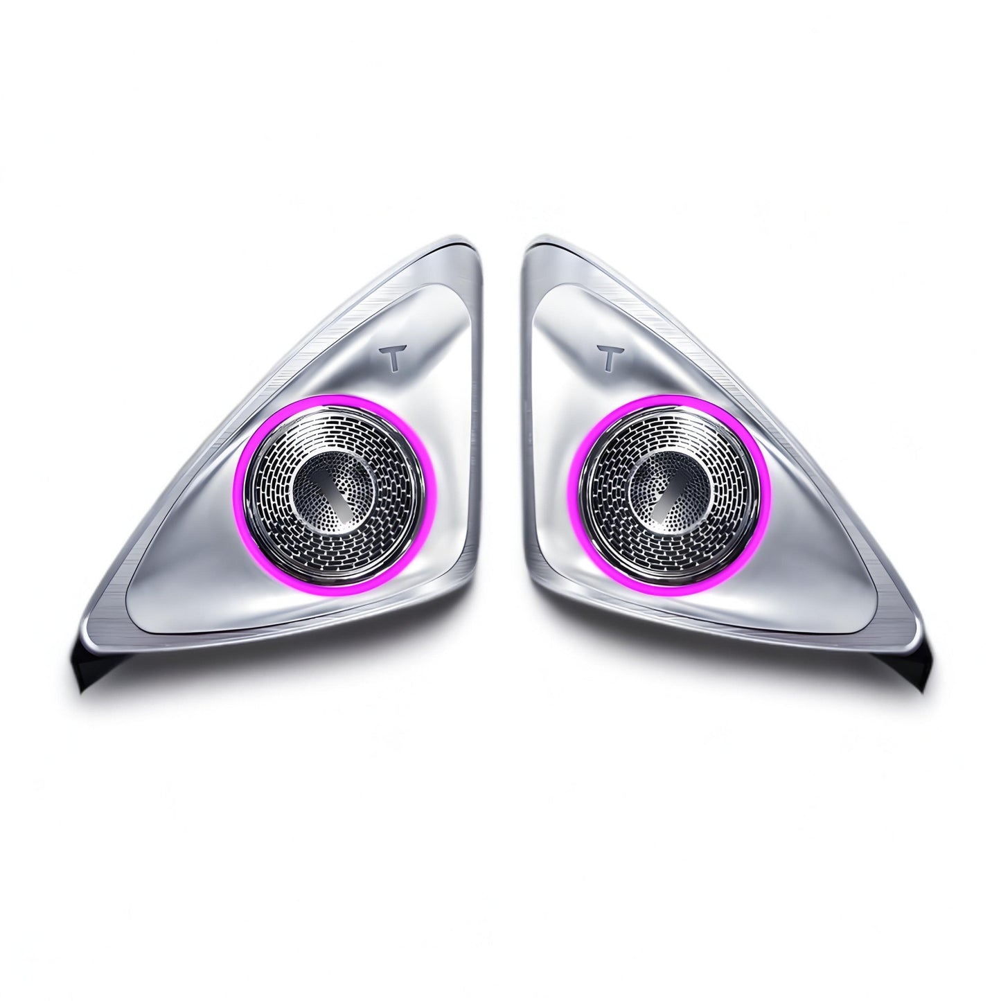 EVKITT 4D Rotating LED Tweeter Speakers for Tesla Model Y Juniper & Model 3 Highland (Premium Aluminum Alloy, RGB 2-Pack)