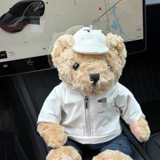 EVKITT Cyber Inspired Collectible Stuffed Doll for Tesla Owners Minimalist Car Dashboard Mascot (Premium Hypoallergenic Cotton, 25cm 1PCS)
